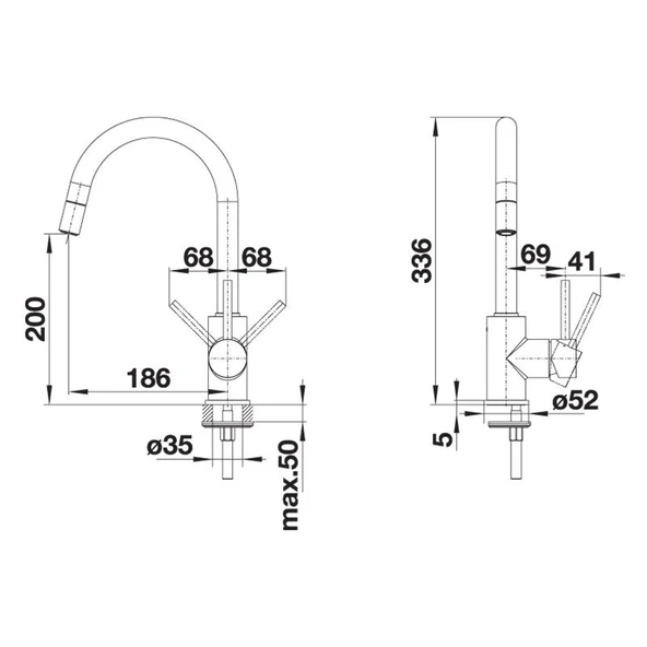 526967-Blanco Mida-S Sılgranıt Volcano Gri Armatür - Resim 4