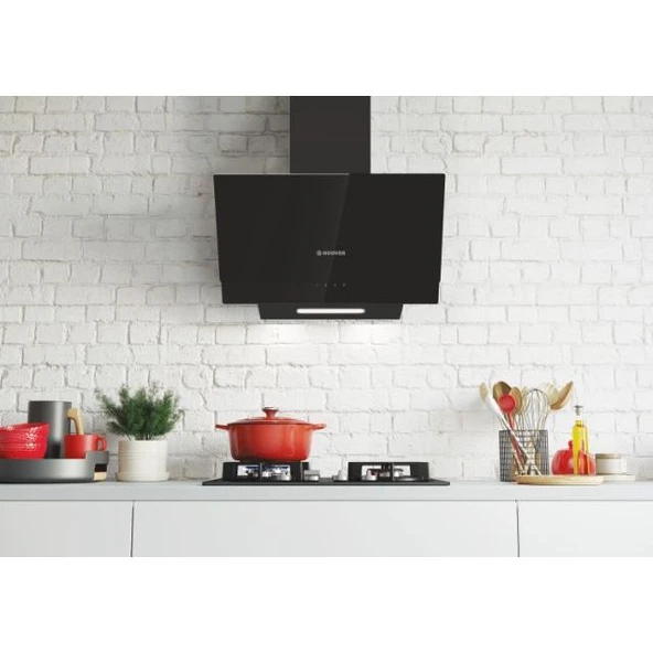 36901861-Hoover HDG6C2GBTK 60 Cm Siyah Davlumbaz - Resim 6