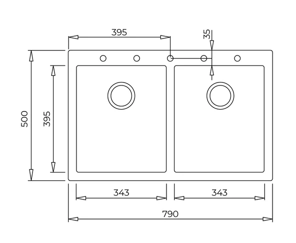 115260014-Teka Forsquare 790 Tg Black Granit Eviye - Resim 3