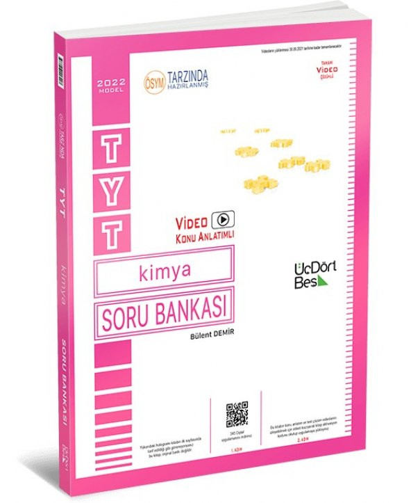 Üçdörtbeş Yayınları Tyt Kimya Soru Bankası 2023