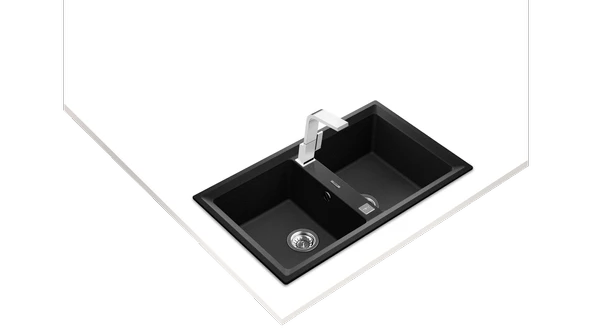 115260014-Teka Forsquare 790 Tg Black Granit Eviye - Resim 2