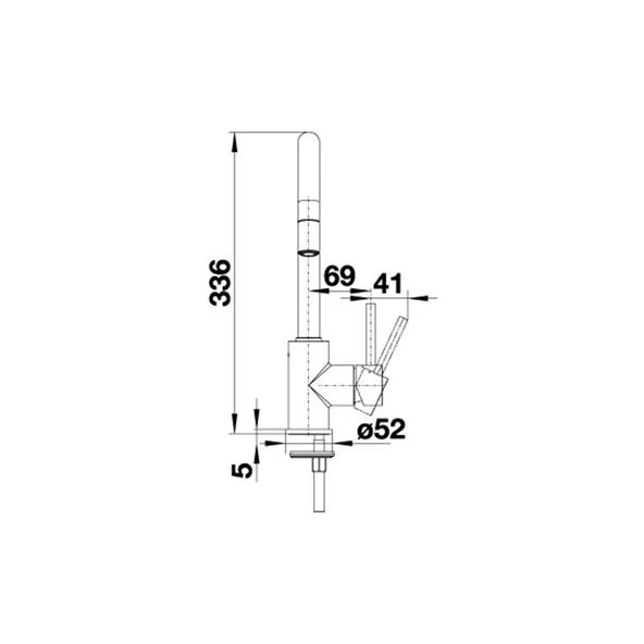 526967-Blanco Mida-S Sılgranıt Volcano Gri Armatür - Resim 3