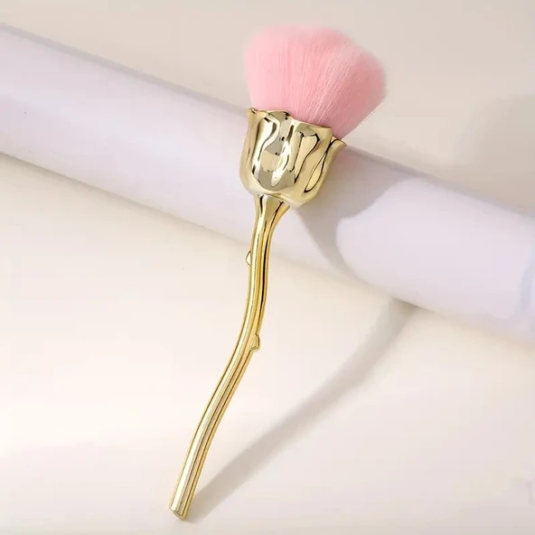 Dekoratif Tırnak Toz Fırçası Gül Gold