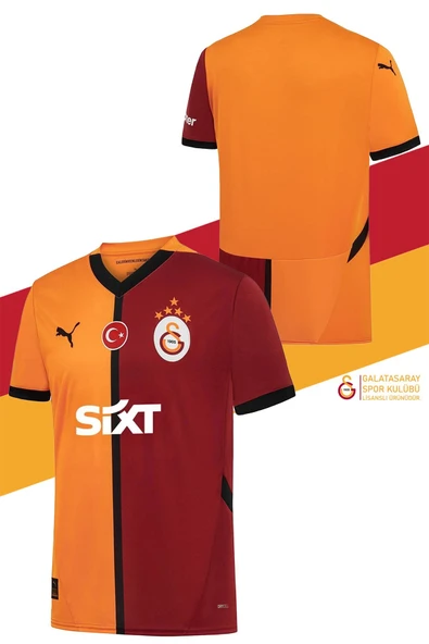 Galatasaray Orijinal 24/25 Parçalı 5 Yıldızlı Forma + Şal Kaşkol Set Aslan Baskılı Hediye Ahşap Kutu - 2