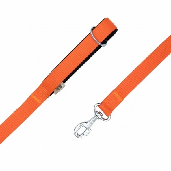 Doggie Konfor Klasik Dokuma Köpek Gezdirme Tasması Turuncu 2x140 Cm - 2