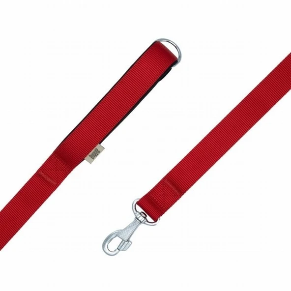 Doggie Konfor Klasik Dokuma Köpek Gezdirme Tasması Kırmızı 3x100 Cm - Resim 2