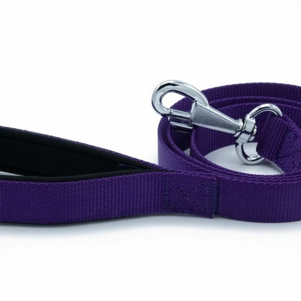 Doggie Konfor Klasik Dokuma Köpek Gezdirme Tasması Mor 2x140 Cm - Resim 3