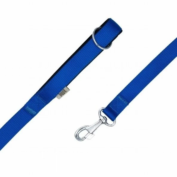 Doggie Konfor Klasik Dokuma Köpek Gezdirme Tasması Royalblue 2,5x120 Cm - Resim 2