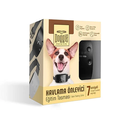Doggie Premium Havlama Önleyici Köpek Eğitim Tasması Siyah