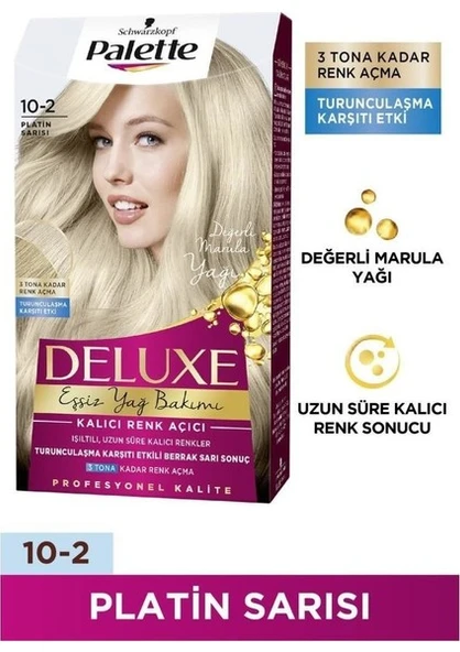 Palette Deluxe Saç Boyası 10-2 Platin Sarısı 3'lü Set - 2