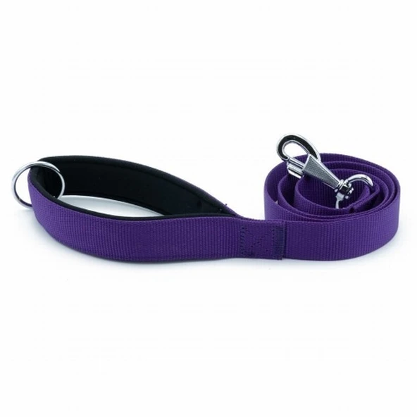 Doggie Konfor Klasik Dokuma Köpek Gezdirme Tasması Mor 3x100 Cm