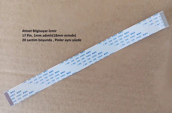 Awm 20624 80C 60V Vw-1 Flex Kablo 17 pin 1mm adımlı, 20 santim boyunda 17-1-20A ürün görseli 1