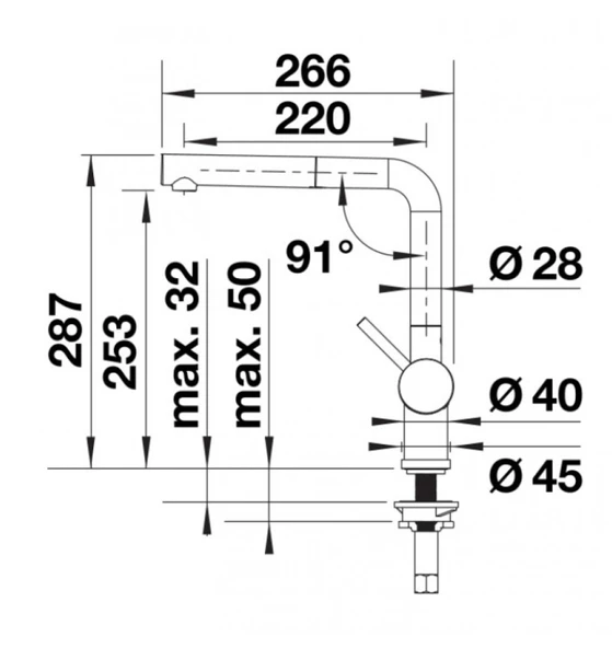 516688-Blanco Linus-S Silgranit Antrasit Armatür - Resim 2