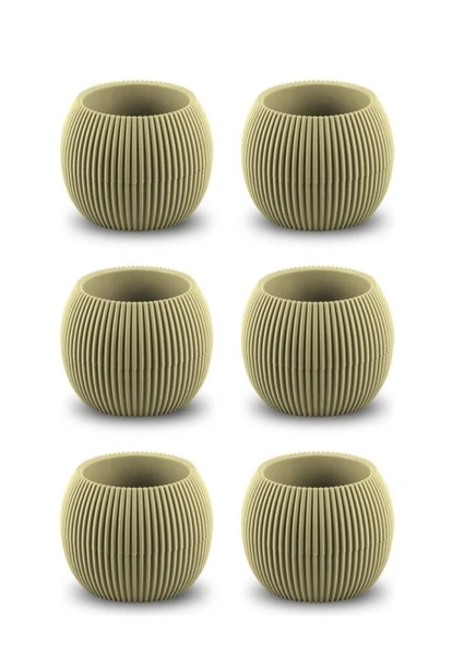 Omnipazar KRS-363 Plastik Mercan Kaktüs Saksı 0.7 Litre Soft Sarı 6 Adet - 1