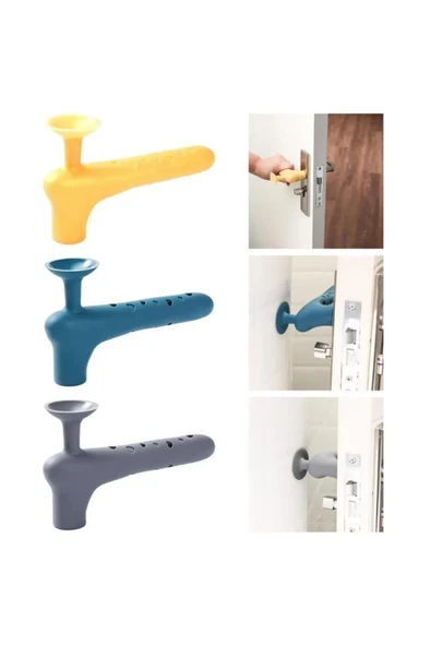 Mucit Home 1 Adet Silikon Pencere Kapı Kolu Koruyucu Duvar Çarpışma Önleyici Aparat - 2