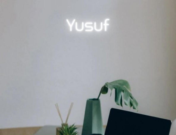 NEON LED IŞIKLI YUSUF YAZISI 35CM - 2