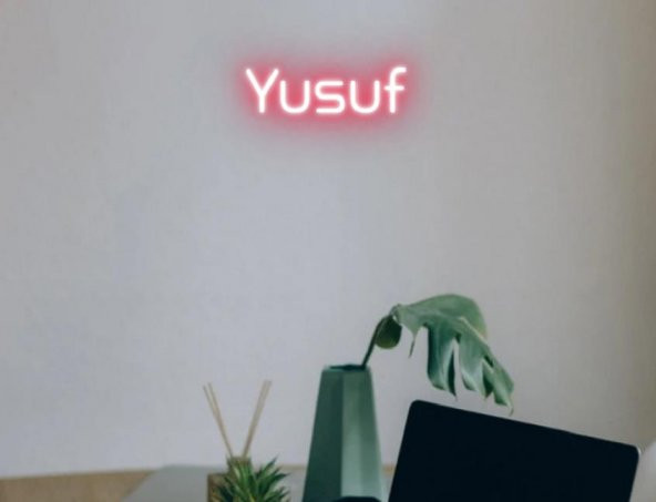NEON LED IŞIKLI YUSUF YAZISI 35CM - 3