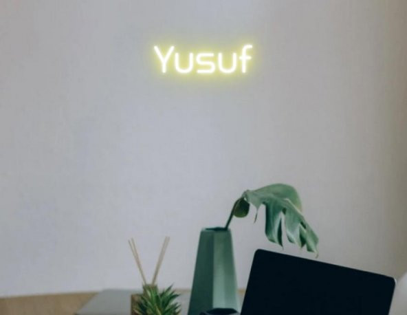 NEON LED IŞIKLI YUSUF YAZISI 35CM - 5
