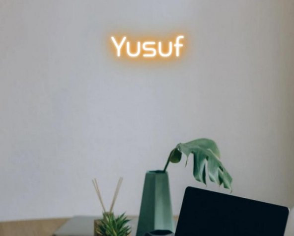 NEON LED IŞIKLI YUSUF YAZISI 35CM - 6