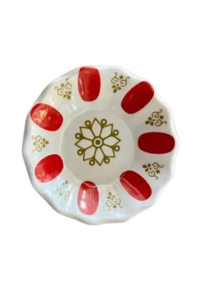 Mucit Home Kırmızı Kahveci Çay Tabağı 6 Lı - 2