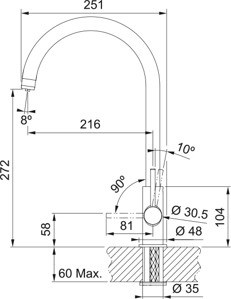 160.0702.660 - Franke Lina Clear Water Krom Arıtmalı Armatür - Resim 7