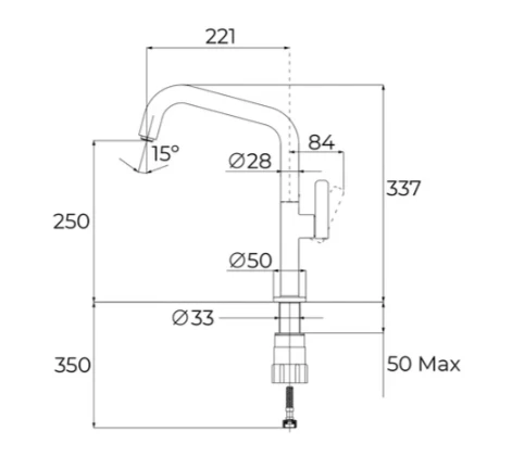 116030068-Teka OVAL 914 Siyah Armatür - Resim 6