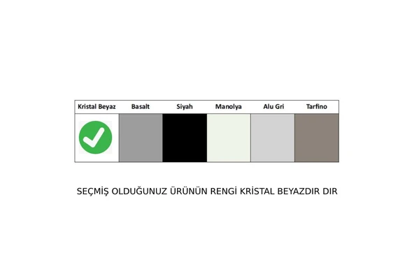 604169-Nuevo Icon 6 Kristal Beyaz Seramik Eviye - Resim 7