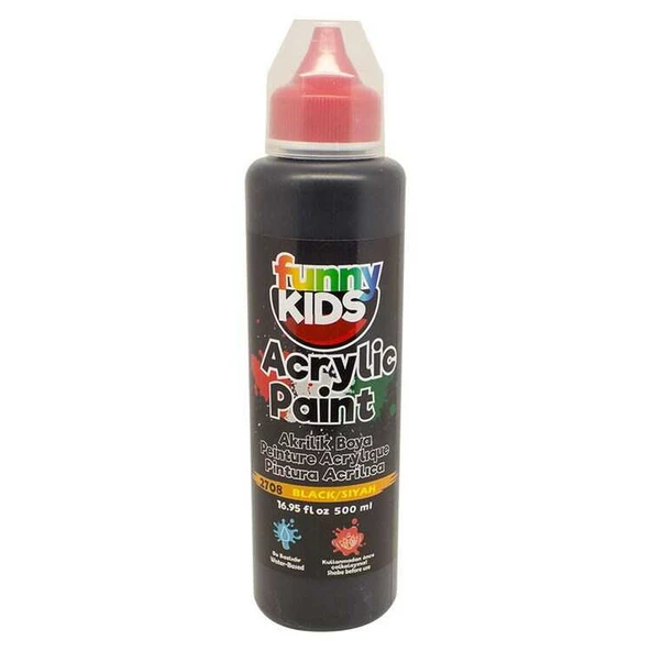 Rich Funny Kids 500ml Akrilik Boya Siyah ürün görseli