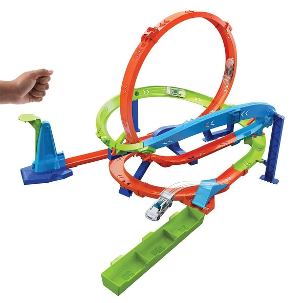 HTK16 Hot Wheels Bumerang Çemberli Yarış Pisti - 9