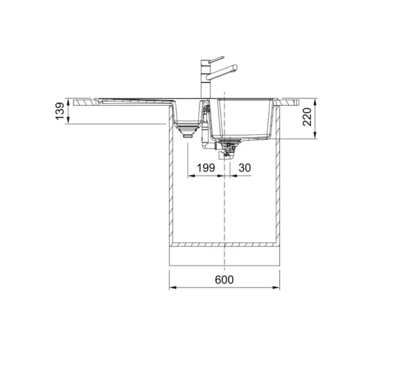 114.0688.457-Franke Urban Ubg 651-100 Sahara Granit Eviye - Resim 3