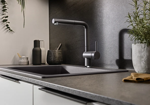 526958-Blanco Linus-S Silgranit Volcano Gri Armatür - Resim 2