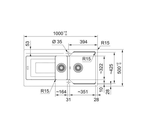 114.0688.457-Franke Urban Ubg 651-100 Sahara Granit Eviye - Resim 2