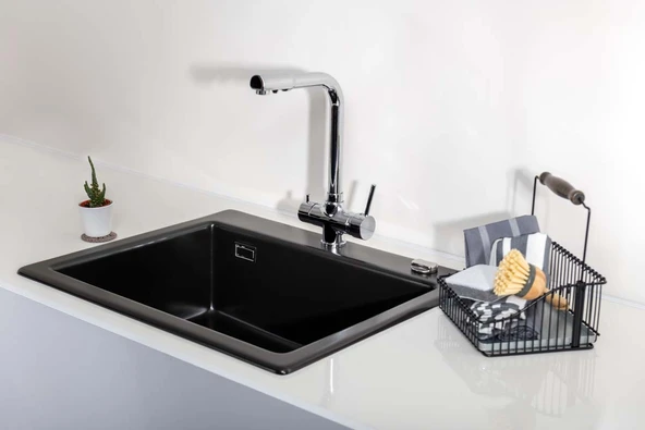 604169-Nuevo Icon 6 Kristal Beyaz Seramik Eviye - Resim 3