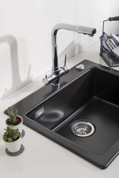 604169-Nuevo Icon 6 Kristal Beyaz Seramik Eviye - Resim 2