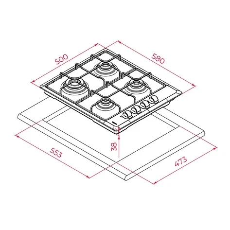 112620029-Teka Hlx 640 Kbc0e Bk (E5) Siyah Ocak - Resim 4