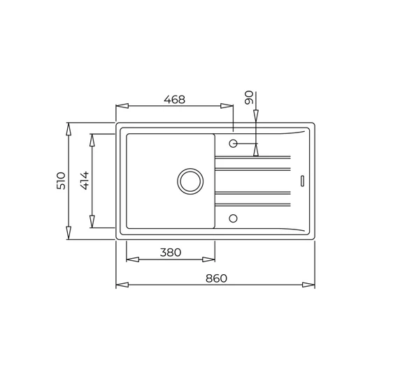 115330026-Teka Stone 50 B-Tg White Granit Eviye - Resim 3