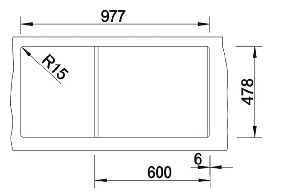 344162-Nuevo Sonas 6 S Çift Yönlü Alu Gri Seramik Eviye - Resim 5