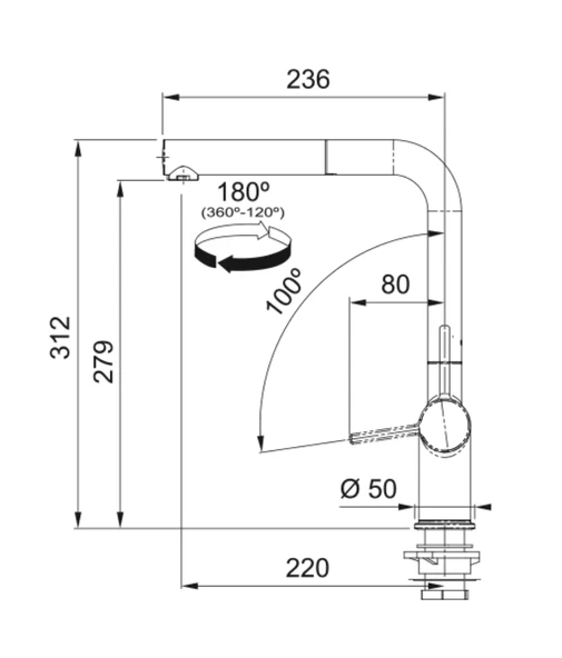 115.0663.801-Franke Active Plus Doccia 2.0 Krom Spiralli Armatür - Resim 3