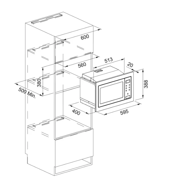 131.0627.471-Franke Fsm 25 Mw Xs Siyah/inox Mikrodalga - Resim 3
