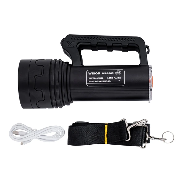 Şarj Edilebilir Zoomlu El Feneri - Wison - 5500 Lümen - 55 Watt - Resim 7