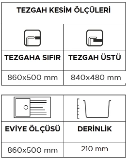 Opal Um-86 Granit Eviye Cream - Resim 3