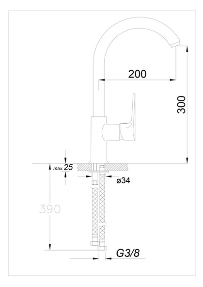 003302-Nuevo Ensal Siyah Armatür - Resim 2