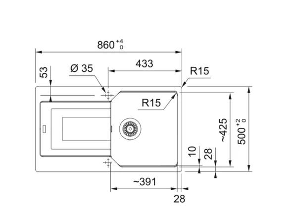 114.0688.485-Franke Urban Ubg 611-86 Stone Grey Granit Eviye - Resim 2