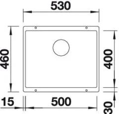 523432-Blanco Subline 500 - U Granit Eviye Antrasit - 2