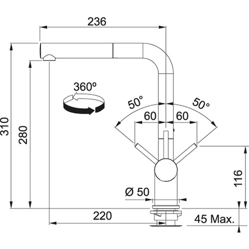 115.0663.759-Franke Active Plus Doccia 2.0 Oyster Spiralli Armatür - Resim 2