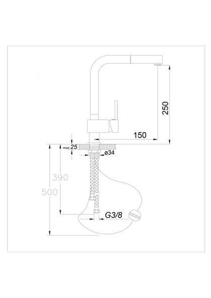 002201-Nuevo Meridal Beyaz Armatür - Resim 2