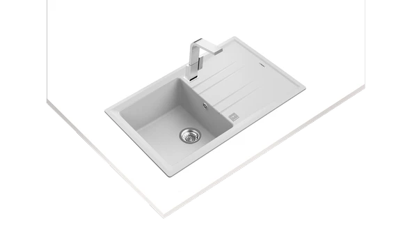 115330026-Teka Stone 50 B-Tg White Granit Eviye - Resim 2