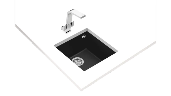 115230025-Teka Square 40.40 Tg Black Granit Eviye - Resim 2