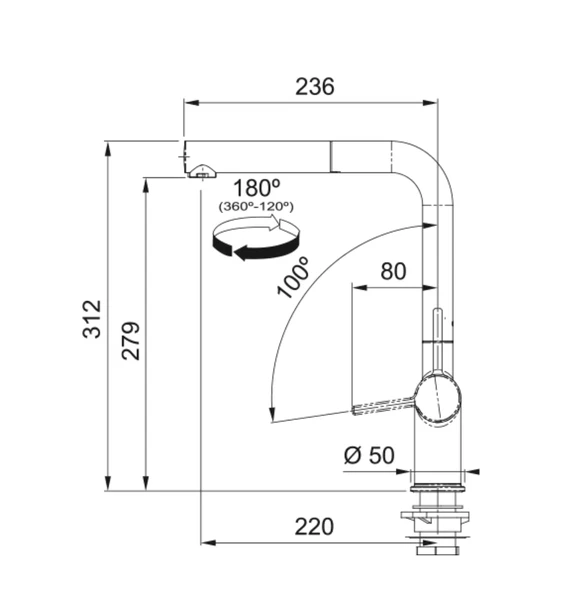 115.0663.756-Franke Active Plus Doccia 2.0 Sahara Spiralli Armatür - Resim 2