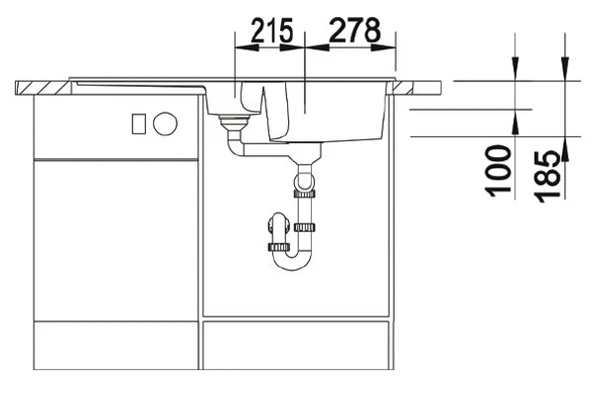 344162-Nuevo Sonas 6 S Çift Yönlü Alu Gri Seramik Eviye - Resim 4
